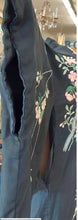Load image into Gallery viewer, Embroidered black silk kimono
