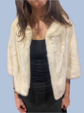 Load image into Gallery viewer, Pearl mink bolero jacket
