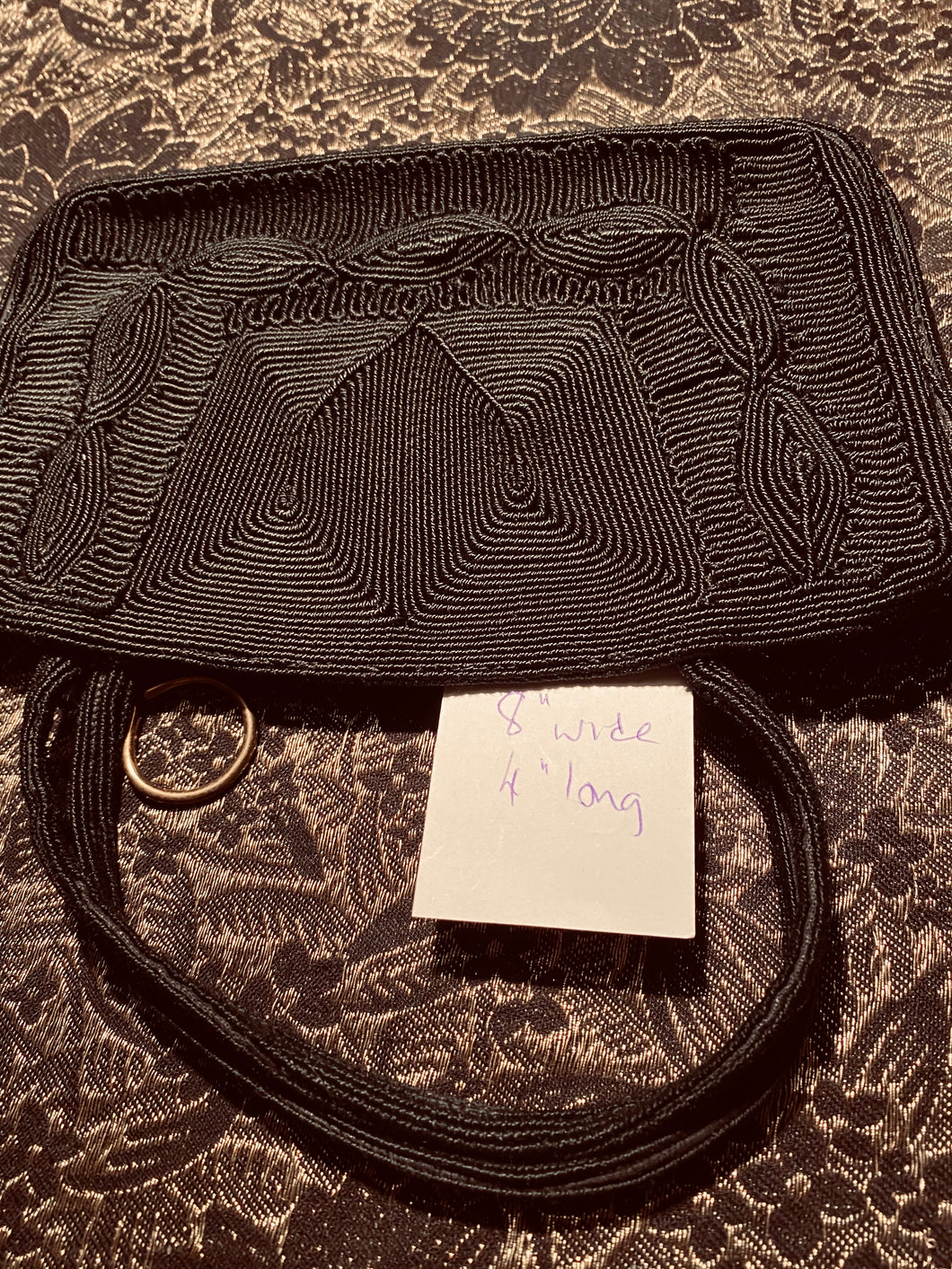 Cordé black evening bag